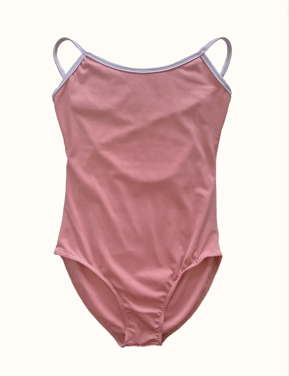 Contrast Camisole Leotard in Coral Pink