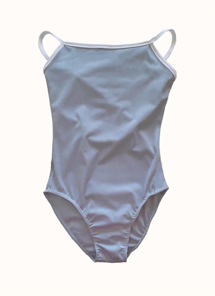 Contrast Camisole Leotard in Sky Blue